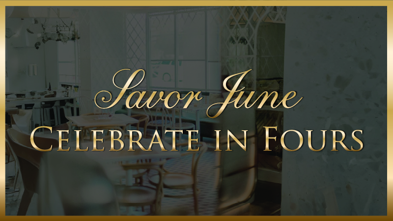 Savor June – Celebrate in Fours (Offer Page Artwork)
